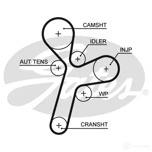 Комплект ремня ГРМ GATES k015634xs 5634 XS T42304 408422 изображение 0