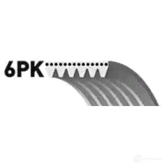 Приводной ремень, поликлиновой GATES 407233 6PK1936 6pk1938 6 PK1935 изображение 0