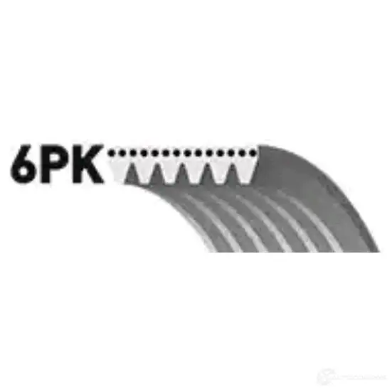 Приводной ремень, поликлиновой GATES 6DP K1195 407027 6DPK1198 6dpk1195 изображение 1