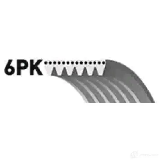 Приводной ремень, поликлиновой GATES 407162 6PK158 0 6pk1583 6PK1585 - Изображение 1