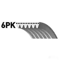 Приводной ремень, поликлиновой GATES 6PK1803 6pk1803 407204 6 PK1800 изображение 0