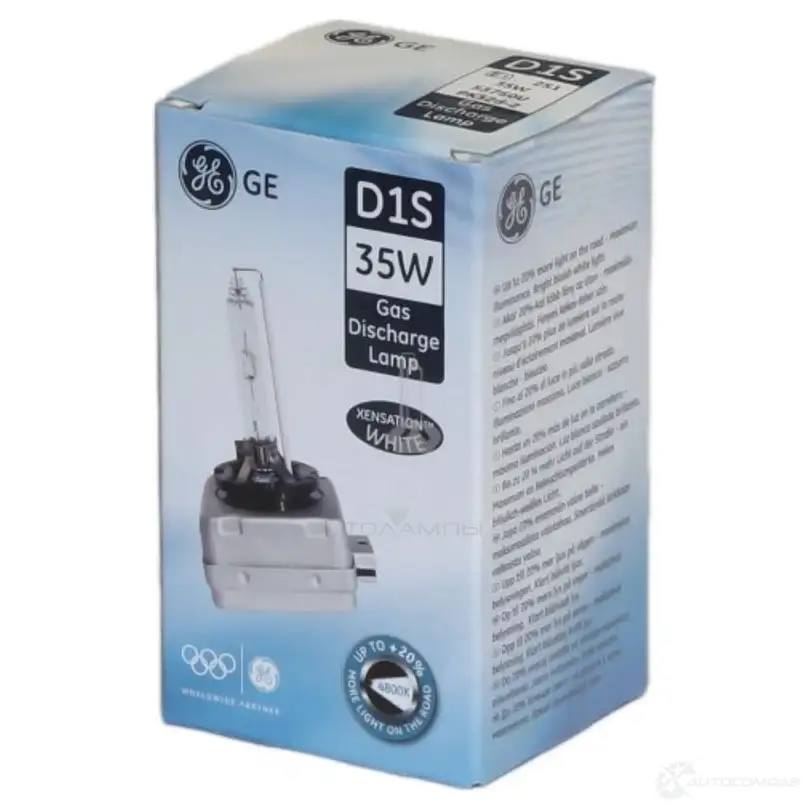 Лампа ксеноновая D1S XENSATION WHITE 35 Вт 85 В 4100K GE 53750U MY1 MUP5 1439693373 - Изображение 1
