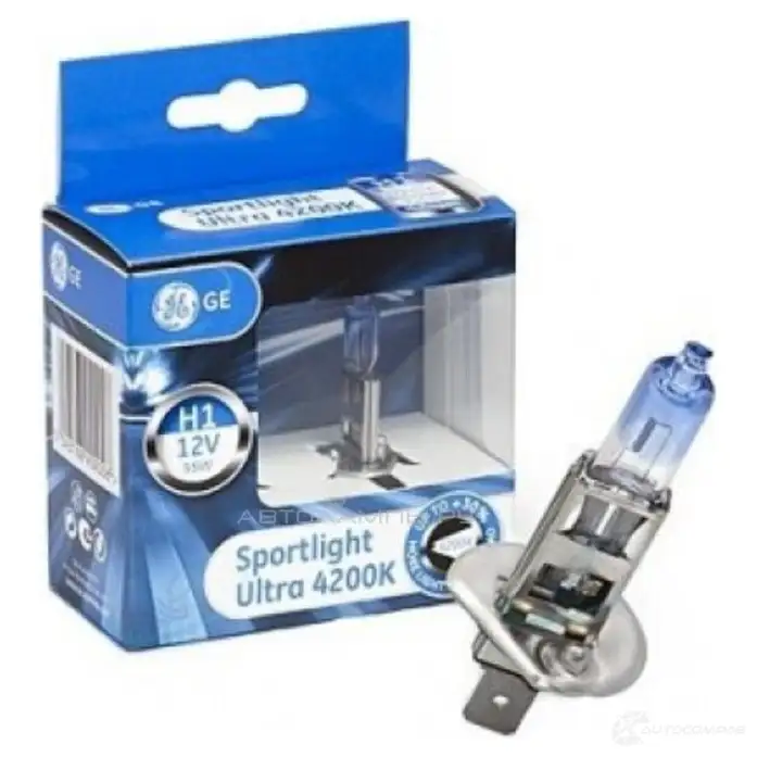Лампа галогеновая H1 SPORTLIGHT ULTRA 55 Вт 12 В GE 1439693382 S9 U51 50310SBU - Изображение 1