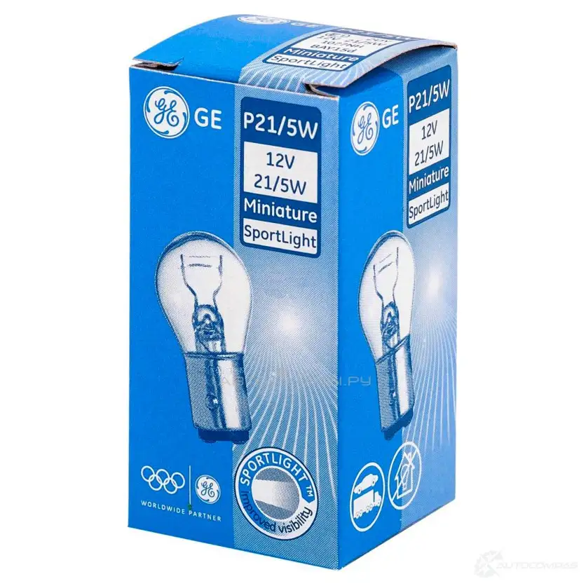 Лампа P21/5W EXTRA LIFE 21/5 Вт 12 В GE 1077LFD 1439693537 5UA9 R - Изображение 1