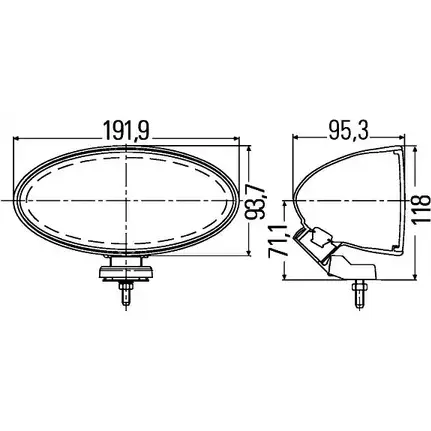 Комплект фар дальнего света HELLA Comet FF 300 E1 649 1FB 007 892-851 12776
