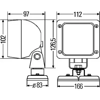 Плафон подсветки салона, рабочей зоны HELLA Ultra Beam Standard FF Ultra Beam FF 13169 1GA 997 506-377 изображение 0
