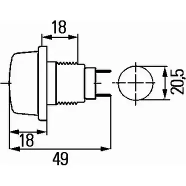 Стояночный огонь HELLA 2PF 003 563-187 15241 E1 584 DL7H3