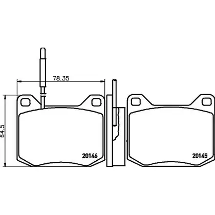 Тормозные колодки, дисковые, комплект HELLA 20146 2014 5 8DB 355 006-001 28632 изображение 0