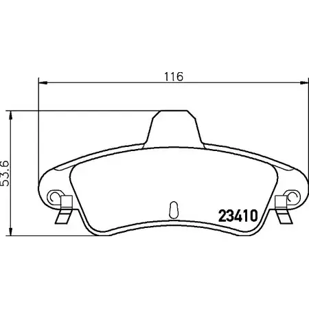 Тормозные колодки, дисковые, комплект HELLA T1248 8DB 355 009-441 23 410 28946