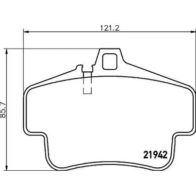 Тормозные колодки, дисковые, комплект HELLA 7643D776 2 1942 8DB 355 018-461 29816 изображение 0