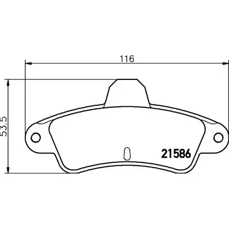 Тормозные колодки, дисковые, комплект HELLA 8DB 355 019-121 T9027 21 586 29880 изображение 0
