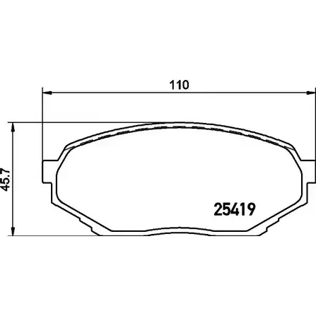 Тормозные колодки, дисковые, комплект HELLA 254 19 8DB 355 019-681 29936 T2134 изображение 0