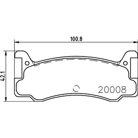 Тормозные колодки дисковые, комплект HELLA IAI51 T00 25A 8DB 355 026-721 30235 изображение 0