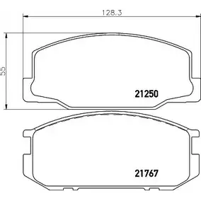 Тормозные колодки, дисковые, комплект HELLA 1R3E91 30251 8DB 355 026-881 T3056 A