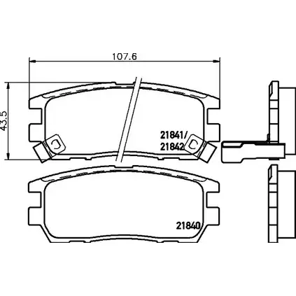 Тормозные колодки дисковые, комплект HELLA T30 19A DGPSD 8DB 355 027-331 30296