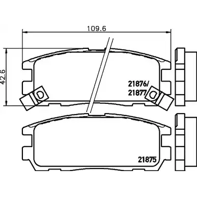 Тормозные колодки дисковые, комплект HELLA CJGRCPJ 30299 8DB 355 027-361 T 3034A изображение 0