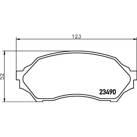 Тормозные колодки дисковые, комплект HELLA T31 24A ENCBZZZ 30319 8DB 355 027-561 изображение 0