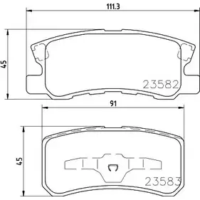 Тормозные колодки дисковые, комплект HELLA 30333 0EJ3U 8DB 355 027-701 T1 276A изображение 0