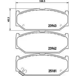 Тормозные колодки дисковые, комплект HELLA 8DB 355 028-081 UKBBE 30371 T2 049A изображение 0