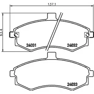 Тормозные колодки дисковые, комплект HELLA 8DB 355 028-181 T1367 A 30381 GALDO изображение 0