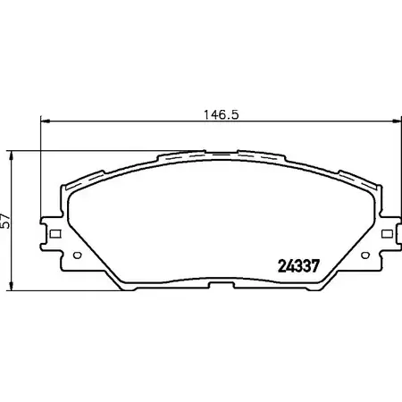 Тормозные колодки дисковые, комплект HELLA T 1581A 8DB 355 028-431 PW8LUH 30406