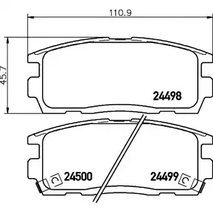 Тормозные колодки дисковые, комплект HELLA 53661H T 1659A 8DB 355 028-561 30419 изображение 0