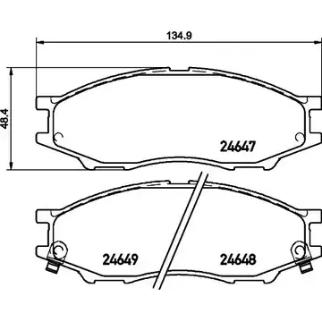 Тормозные колодки дисковые, комплект HELLA SQ2PS T18 74A 8DB 355 028-681 30431 изображение 0