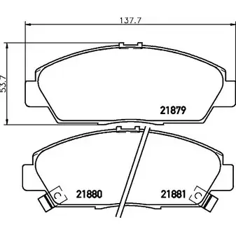 Тормозные колодки дисковые, комплект HELLA 30504 8DB 355 029-411 P54481 T303 5A изображение 0