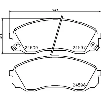 Тормозные колодки дисковые, комплект HELLA T1 724A KRRWQ 8DB 355 029-671 30527