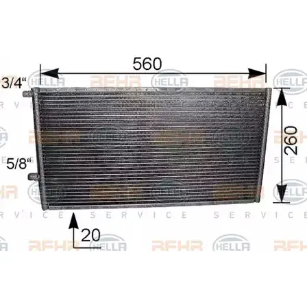 Радиатор кондиционера HELLA _BEHR HELLA SERVICE_ 38826 8FC 351 038-001 SBQR97J