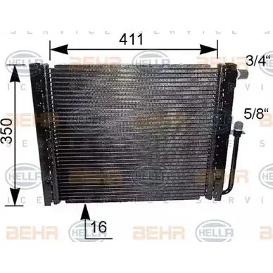 Радиатор кондиционера HELLA 8FC 351 038-041 _BEHR HELLA SERVICE_ 38829 0WUIVG