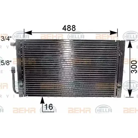 Радиатор кондиционера HELLA _BEHR HELLA SERVICE_ 38831 8FC 351 038-061 8F4R4