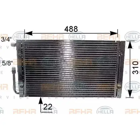 Радиатор кондиционера HELLA CM0ET8 _BEHR HELLA SERVICE_ 8FC 351 038-081 38833
