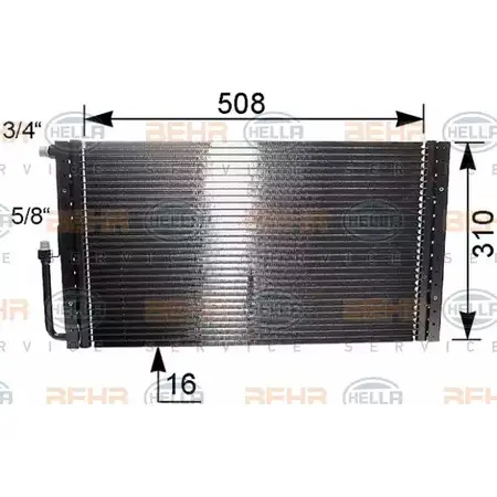 Радиатор кондиционера HELLA 38839 _BEHR HELLA SERVICE_ 0BV9H1 8FC 351 038-141