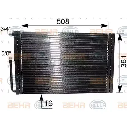 Радиатор кондиционера HELLA 38841 _BEHR HELLA SERVICE_ 8FC 351 038-161 3OPO1