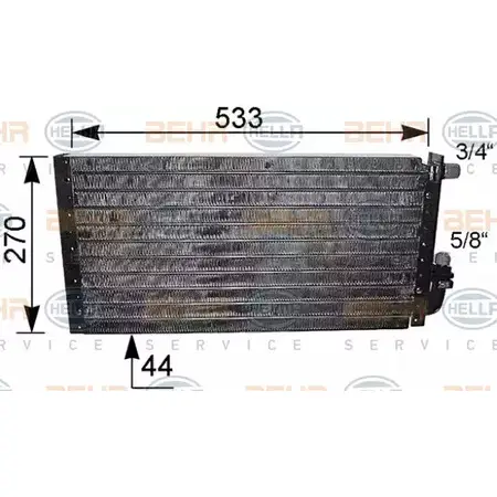 Радиатор кондиционера HELLA 61PN6LE _BEHR HELLA SERVICE_ 38906 8FC 351 039-031