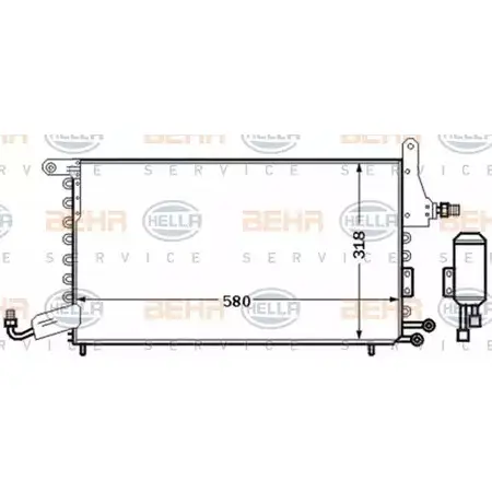 Радиатор кондиционера HELLA 39081 VLSUBX 8FC 351 301-541 _BEHR HELLA SERVICE_