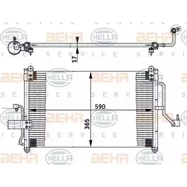 Радиатор кондиционера HELLA 39120 _BEHR HELLA SERVICE_ MPA8H 8FC 351 302-021