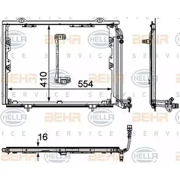 Радиатор кондиционера HELLA _BEHR HELLA SERVICE_ 39133 8FC 351 302-151 BX5M0 изображение 0