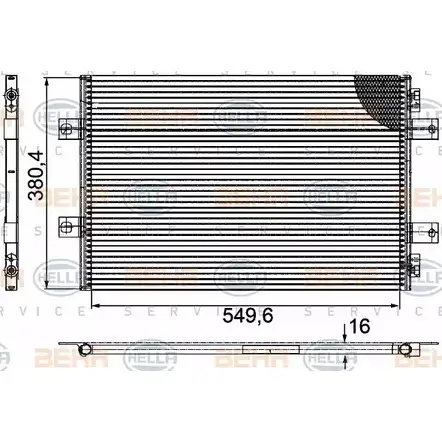 Радиатор кондиционера HELLA OPEY8YW _BEHR HELLA SERVICE_ 39370 8FC 351 307-401
