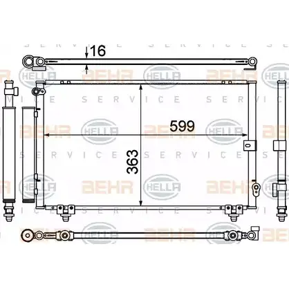 Радиатор кондиционера HELLA 39391 BD5FOL _BEHR HELLA SERVICE_ 8FC 351 307-771