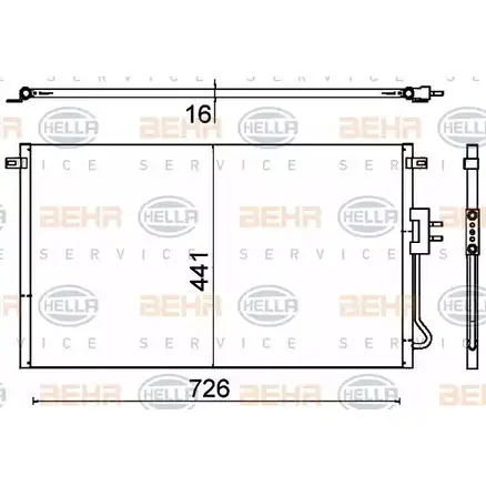 Радиатор кондиционера HELLA 8FC 351 310-681 39458 _BEHR HELLA SERVICE_ TVDENAU