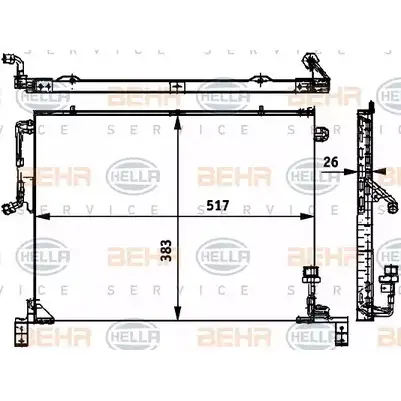 Радиатор кондиционера HELLA Y81AP 8FC 351 317-431 _BEHR HELLA SERVICE_ 39493