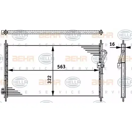 Радиатор кондиционера HELLA _BEHR HELLA SERVICE_ 39524 8FC 351 317-701 3P6P28O