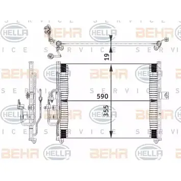 Радиатор кондиционера HELLA 8FC 351 318-011 TPD2HH6 _BEHR HELLA SERVICE_ 39534