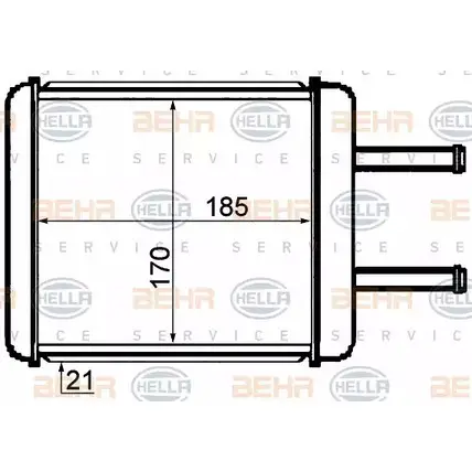 Радиатор печки, теплообменник HELLA 8FH 351 315-741 _BEHR HELLA SERVICE_ OY3LCC 40066