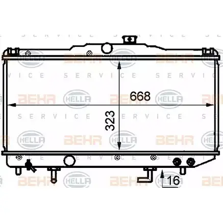Радиатор охлаждения двигателя HELLA 8MK 376 707-711 MP94BX 45043 _BEHR HELLA SERVICE_