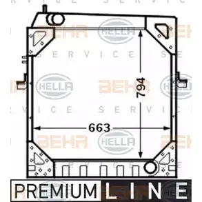 Радиатор охлаждения двигателя HELLA 8MK 376 709-571 _BEHR HELLA SERVICE_ ZGHZJJ 45153 изображение 0