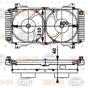 Радиатор охлаждения двигателя HELLA _BEHR HELLA SERVICE_ 8MK 376 710-121 RSDIT 45175