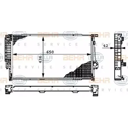 Радиатор охлаждения двигателя HELLA 8MK 376 713-221 45432 3OMEDG _BEHR HELLA SERVICE_